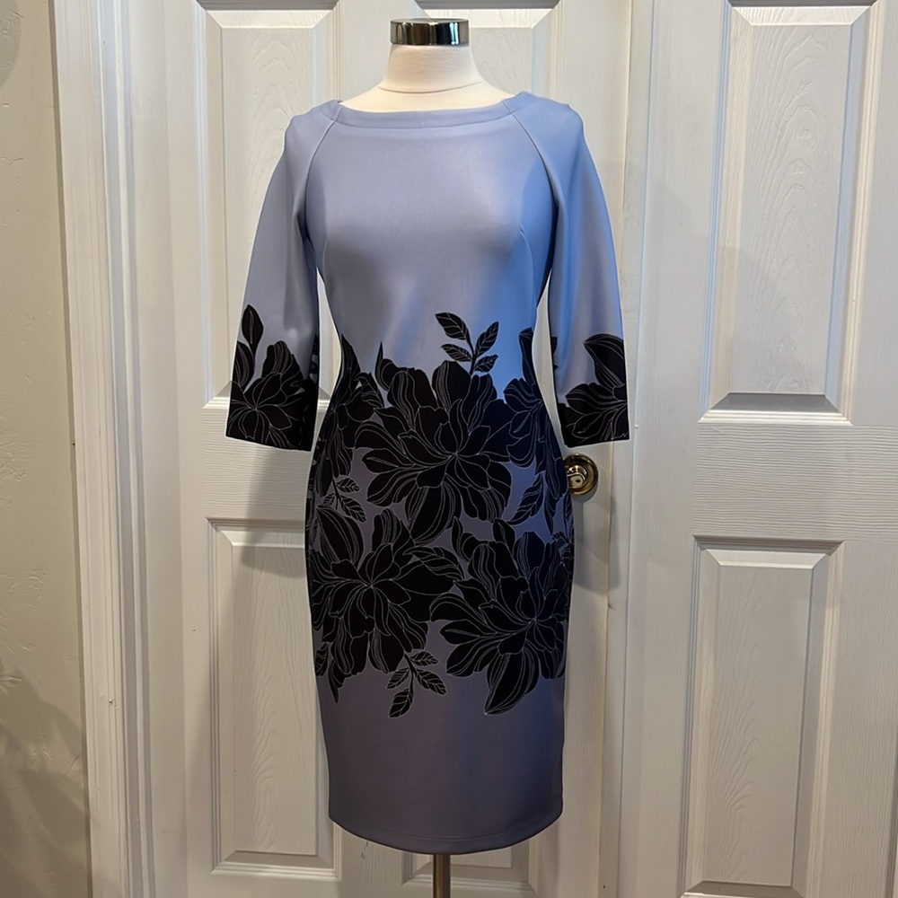 TAYLOR 3/4 Sleeve Floral Sheath Dress